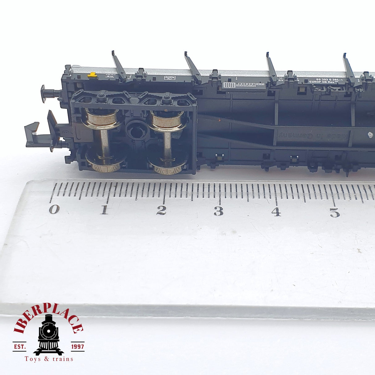 ♻️ 2 mano - Fleischmann 828706K vagón telero DB N escala 1:160 TEN06