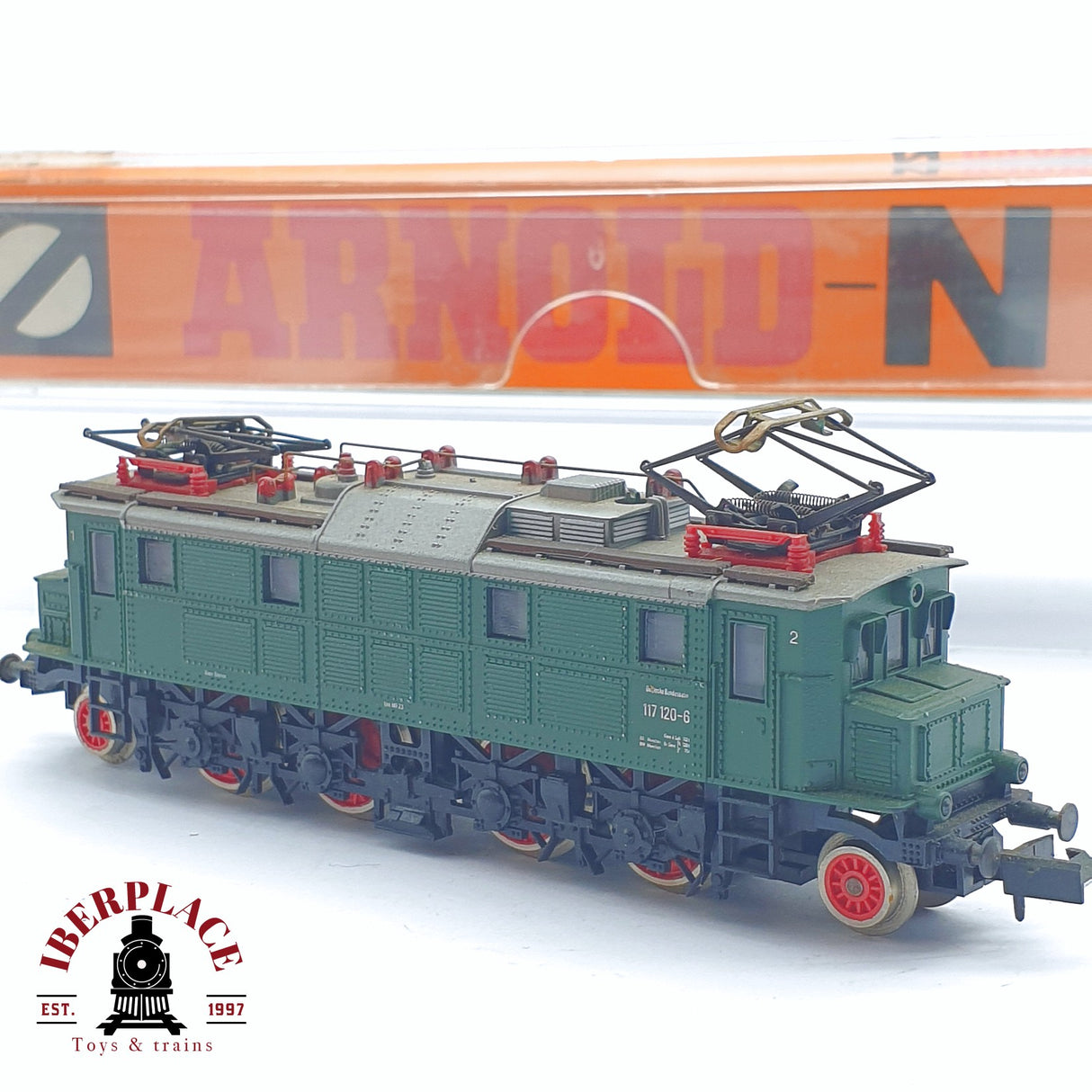 ♻️ 2 mano - Arnold 2456 Locomotora BR 117 DB N escala 1:160 TEN06