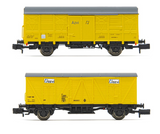 🧨 Liquidación – Arnold HN6517 Pack AZVI 2 Vagones Cerrados J2/J3 – Decoración Amarilla 1:160 escala N
