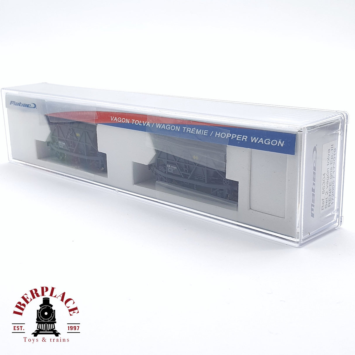 🆕 Mabar - 86304 Set de 2 Tolvas carbón T2 RENFE 172005 172019 Nuevo con caja N escala 1:160
