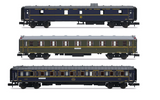 Arnold HN4486 CIWL, set de 3 unidades "Sud-Expreso", set 1/2, compuesto por 1 x DD3 + 1 x AA 5000 en verde con fuelles + 1 x WL, ép. III-IV RENFE N escala 1:160
