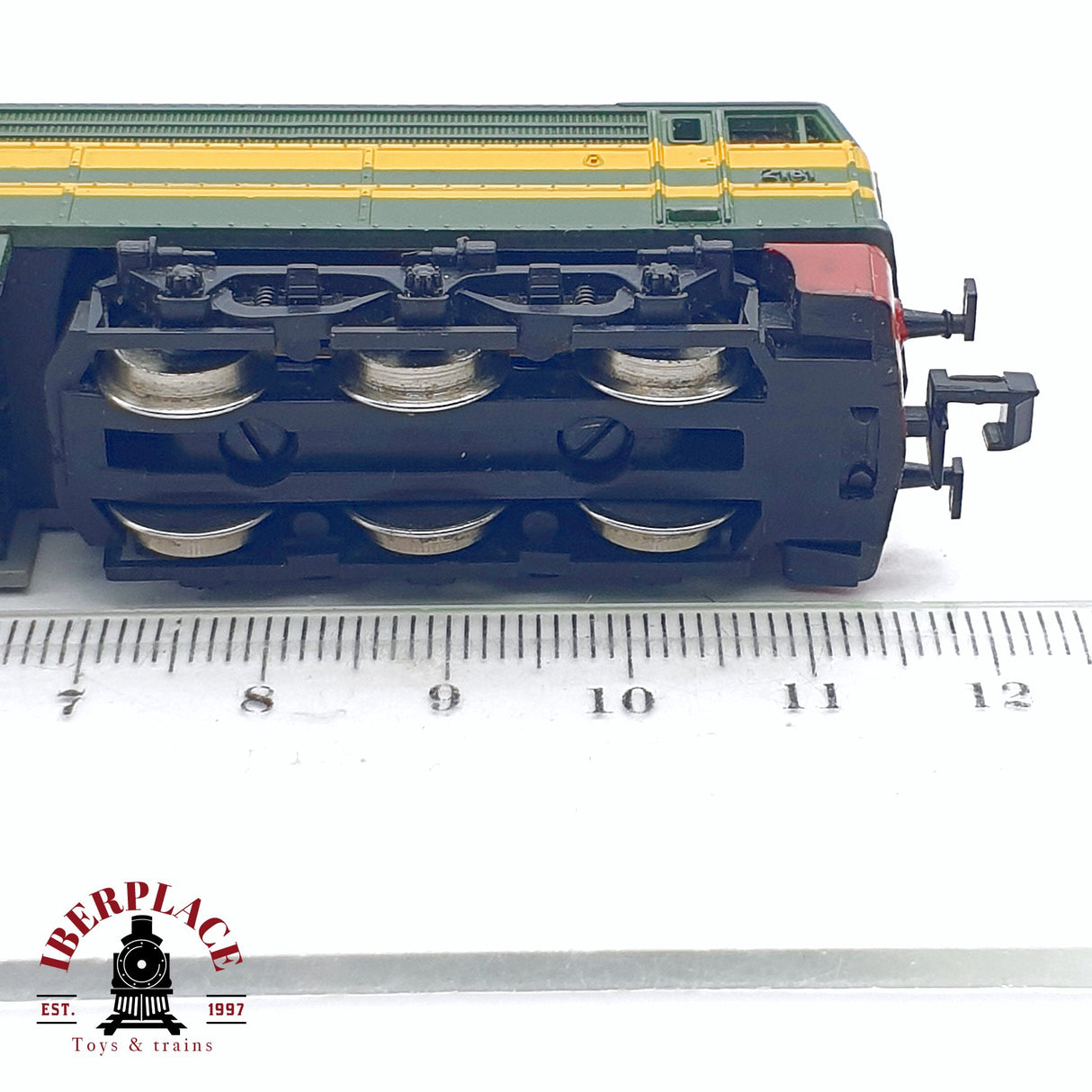 ♻️ 2da mano -  IBERTREN Locomotora diesel verde con franja amarilla RENFE 2161 N escala 1:160