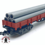 ♻️ 2da mano -  IBERTREN 393 vagón borde bajo con tubos de PVC RENFE N escala 1:160