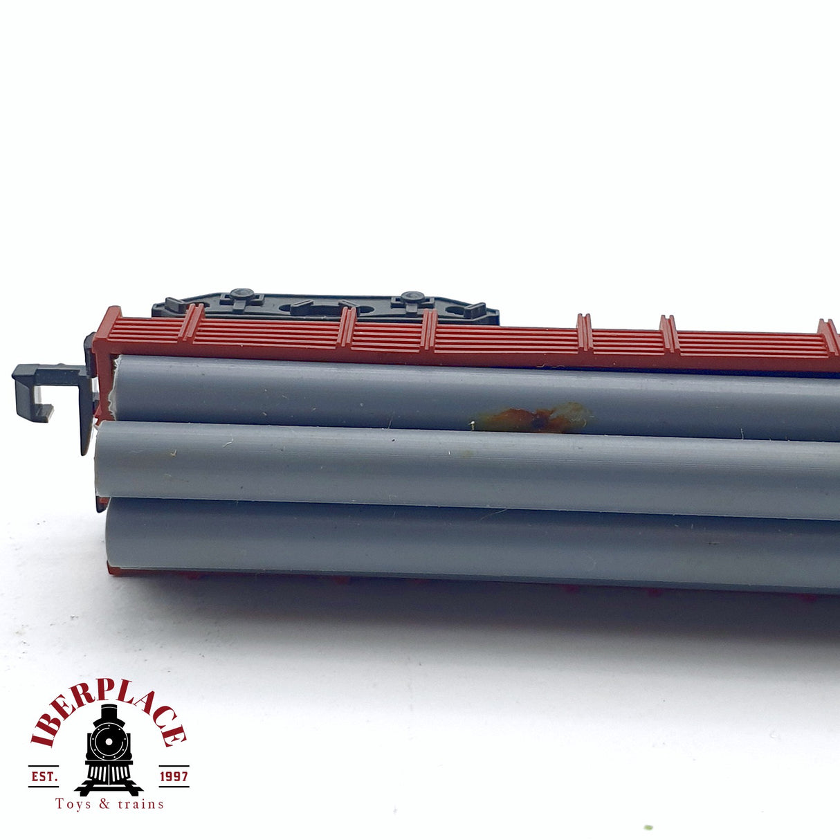 ♻️ 2da mano -  IBERTREN 393 vagón borde bajo con tubos de PVC RENFE N escala 1:160