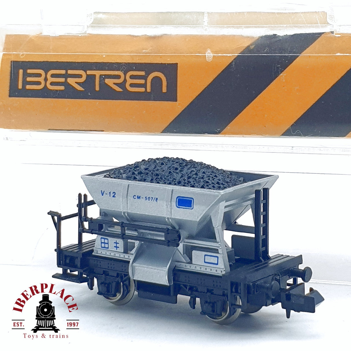 ♻️ 2da mano -  IBERTREN 465 vagón tolva con carbón V12 N escala 1:160