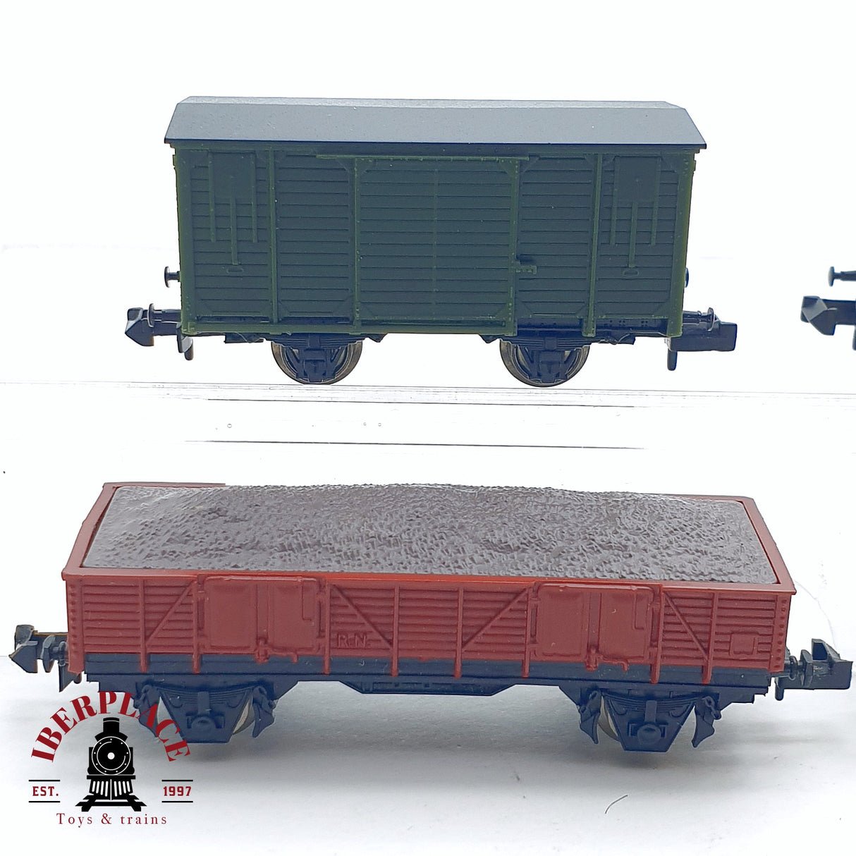 ♻️ 2da mano -  4x IBERTREN lote mixto vagones mercancias RENFE N escala 1:160