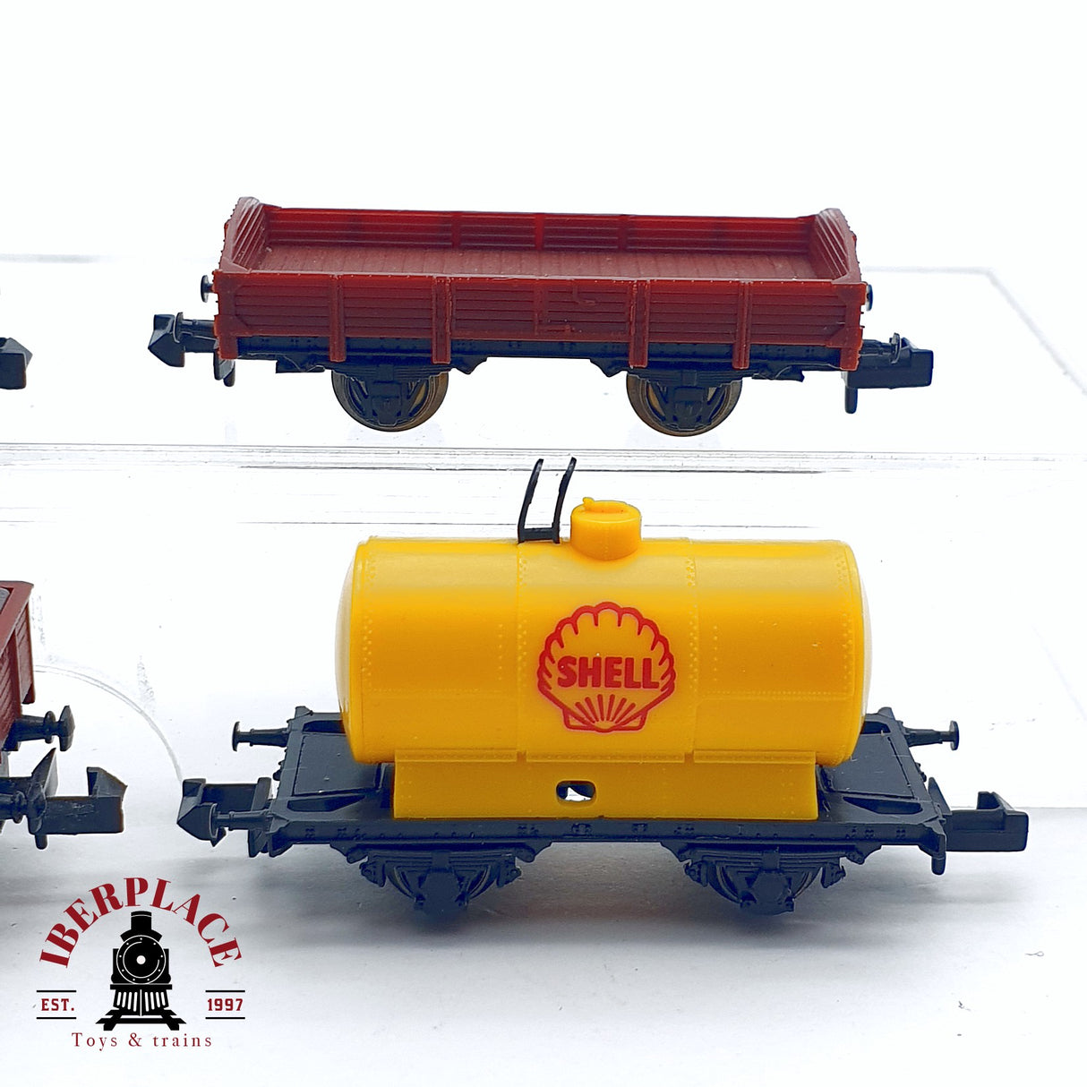 ♻️ 2da mano -  4x IBERTREN lote mixto vagones mercancias RENFE N escala 1:160