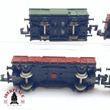 ♻️ 2da mano -  4x IBERTREN lote mixto vagones mercancias RENFE N escala 1:160