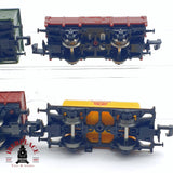 ♻️ 2da mano -  4x IBERTREN lote mixto vagones mercancias RENFE N escala 1:160