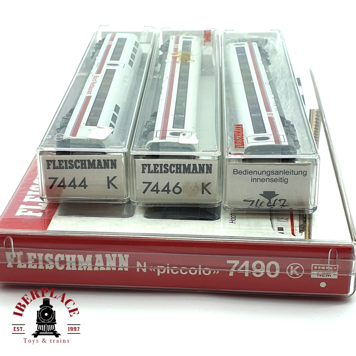 ♻️ 2da mano - Fleischmann 7490K Tren ICE DB + 3 vagones complementarios N escala 1:160 E16