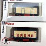 ♻️ 2da mano -  15x Preiser coches y remolques circo Krone H0 escala 1:87 E15