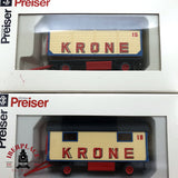 ♻️ 2da mano -  15x Preiser coches y remolques circo Krone H0 escala 1:87 E15
