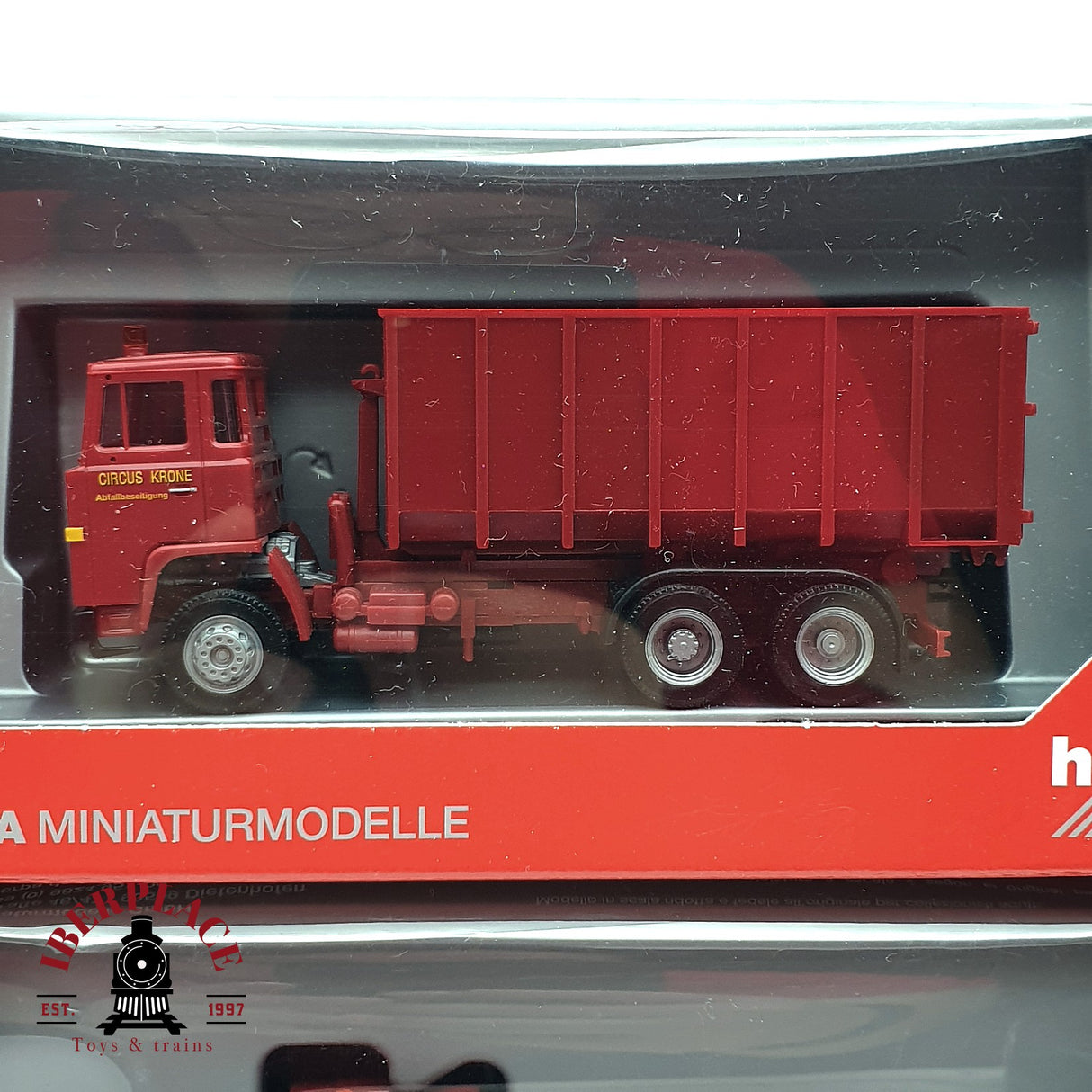 ♻️ 2da mano -  8x Herpa camiones scania man y remolques circo Krone H0 escala 1:87 E15