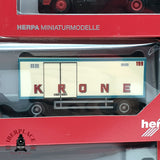 ♻️ 2da mano -  8x Herpa camiones scania man y remolques circo Krone H0 escala 1:87 E15