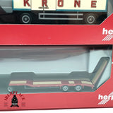 ♻️ 2da mano -  8x Herpa camiones scania man y remolques circo Krone H0 escala 1:87 E15