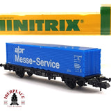 ♻️ 2da mano -  Minitrix 51 3560 00 vagón contenedor Messe Service N escala 1:160 E16