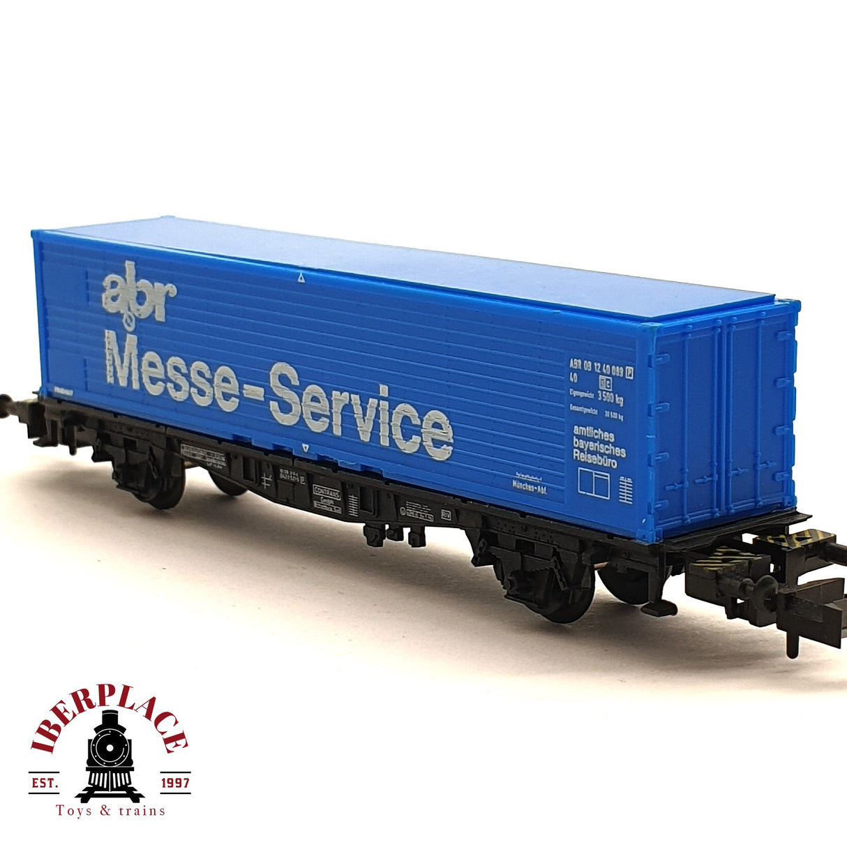 ♻️ 2da mano -  Minitrix 51 3560 00 vagón contenedor Messe Service N escala 1:160 E16