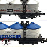 ♻️ 2da mano - 3x Minitrix vagones silo Südzucker Tonbänder Basf DB N escala 1:160 E16