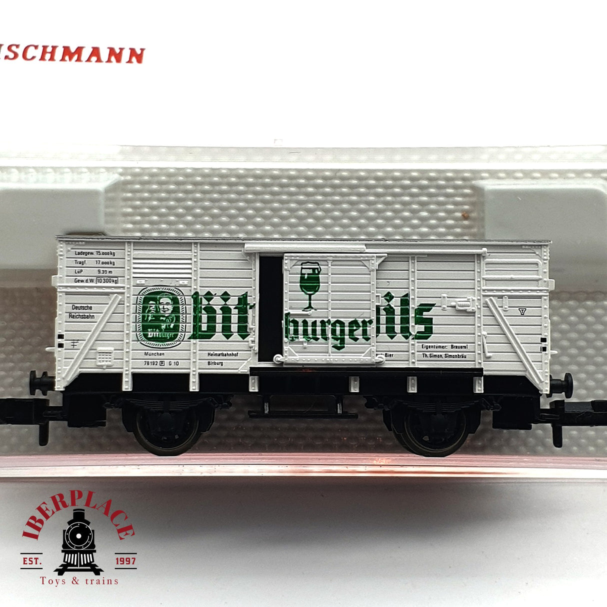 ♻️ 2da mano -  Fleischmann 8362 vagón cervecero Bit Burger Pils DR N escala 1:160 E16