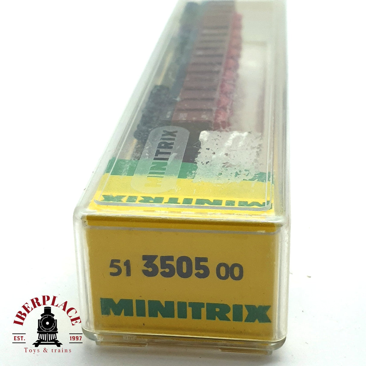 ♻️ 2da mano -  Minitrix 51 3505 00 vagón mercancias con barriles DB N escala 1:160 E16