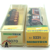 ♻️ 2da mano -  2x Minitrix vagones mercancias barriles Shell Freizeit Hobby Spiel N escala 1:160 E16
