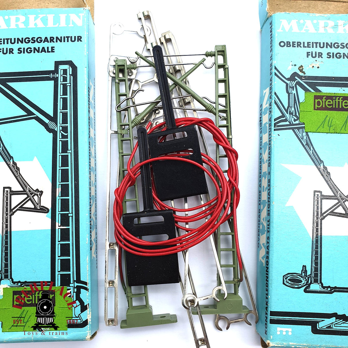 ♻️ 2da mano - Märklin 2x 7505 Poste de catenaria H0 escala 1:87 E15