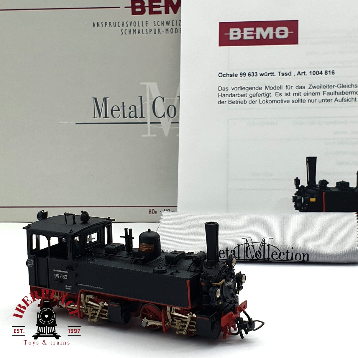 ♻️ 2da mano - DC BEMO 1004 816 Locomotora Öchsle 99 633 württ. Tssd H0e escala 1:87 E15