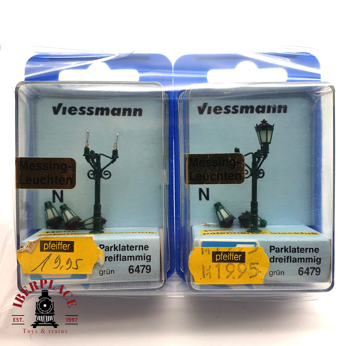 ♻️ 2da mano - 2x Viessmann 6479 Farolas de aparcamiento N escala 1:160 E15