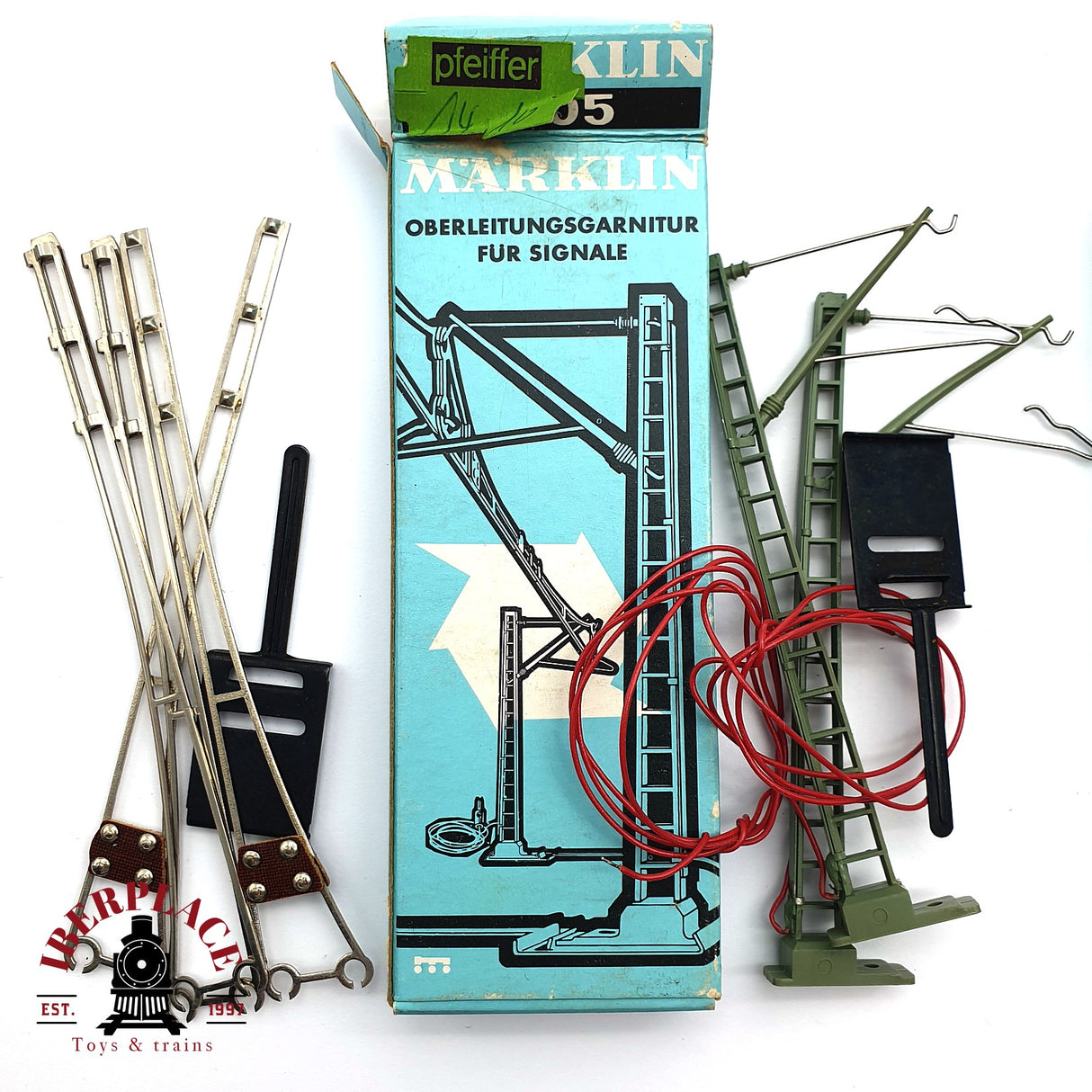 ♻️ 2da mano - Märklin 2x 7505 7510 Poste de catenaria H0 escala 1:87 E15