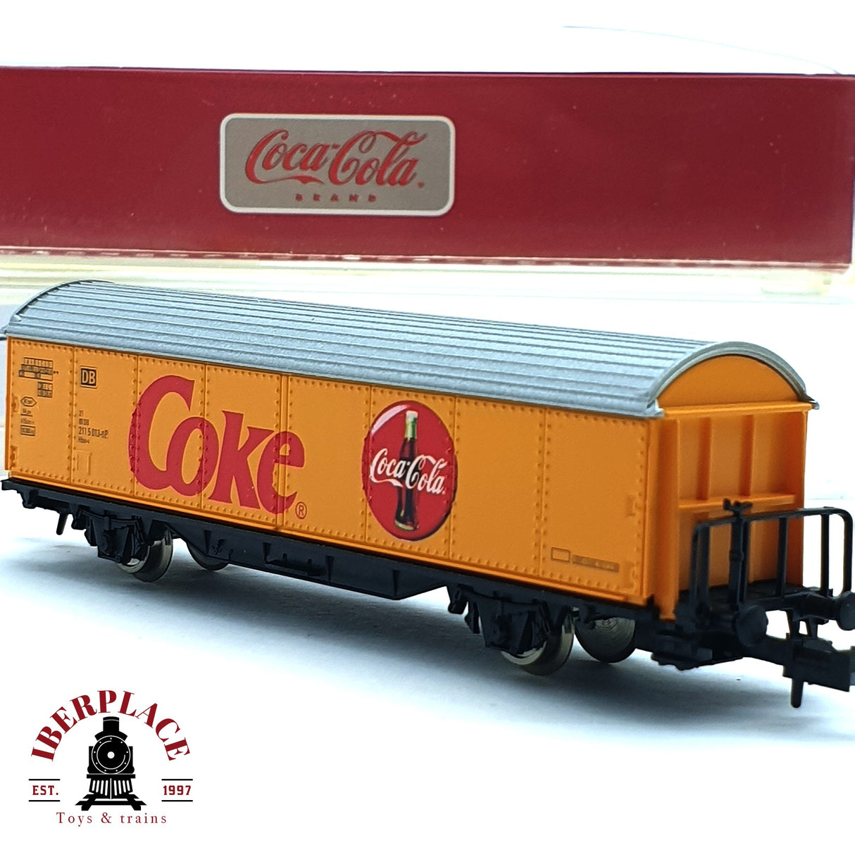♻️ 2da mano - Roco vagón cerrado coca cola DB 211 5 013 N escala 1:160 E16