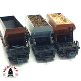 ♻️ 2da mano - 3x Minitrix vagones tolva con gravilla ÖBB N escala 1:160 E16