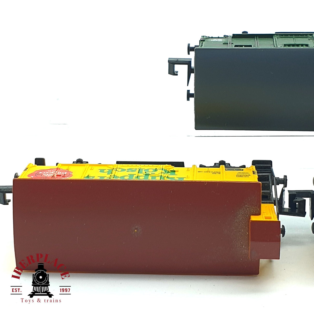 ♻️ 2da mano -  Arnold Minitrix 3x vagones cerrados Bananen Küppers DB N escala 1:160 E16
