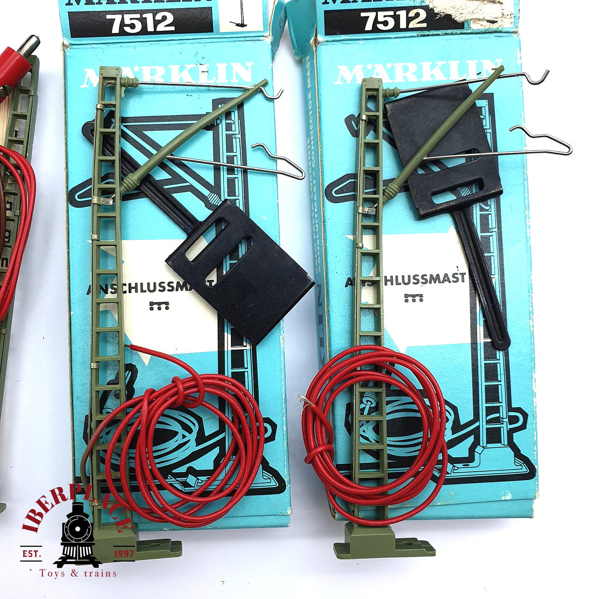 ♻️ 2da mano - Märklin 3x 7512 7510 Poste de catenaria H0 escala 1:87 E15