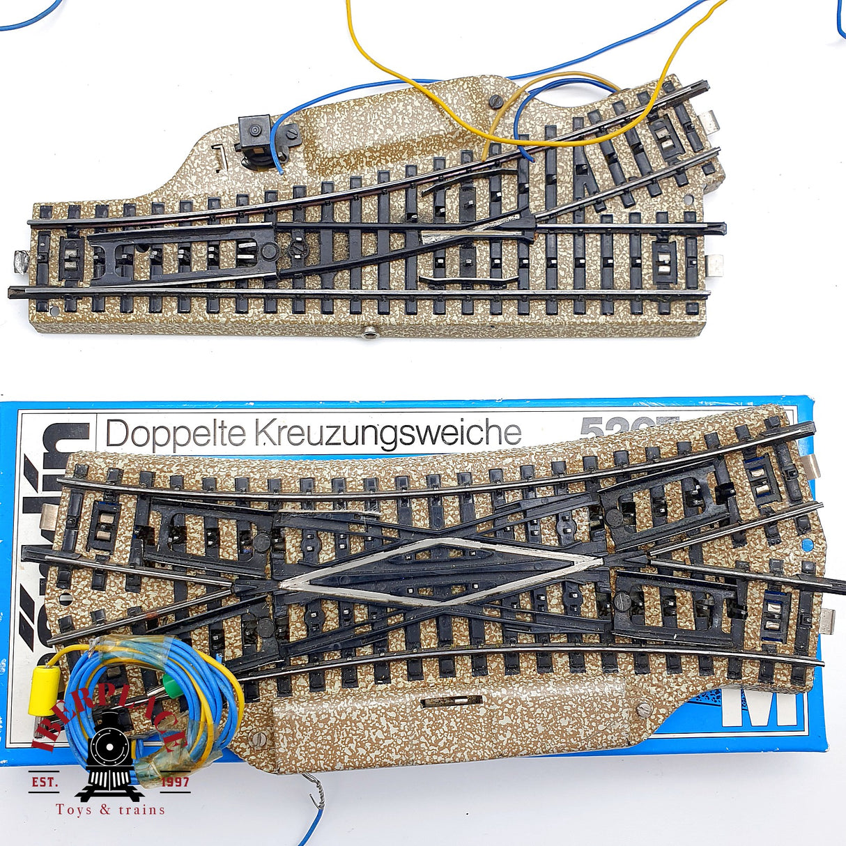 ♻️ 12x Märklin desvios izq y derecha, Travesia sistema M H0 escala 1:87