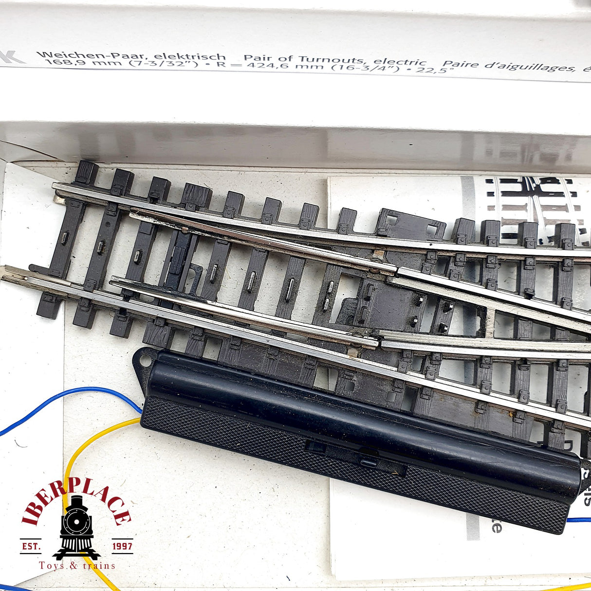 ♻️ Märklin 2263 2262 desvío eléctrico a la izquierda y derecha K H0 escala 1:87