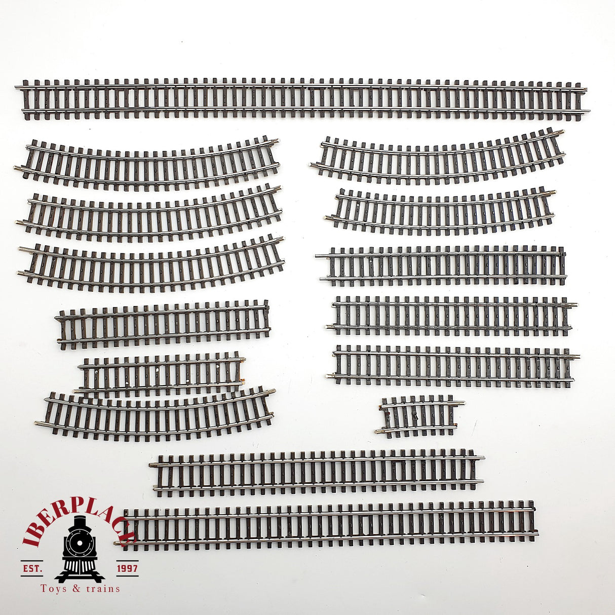 ♻️ Märklin Lote de vías rectas y curvas con defectos sistema M H0 escala 1:87