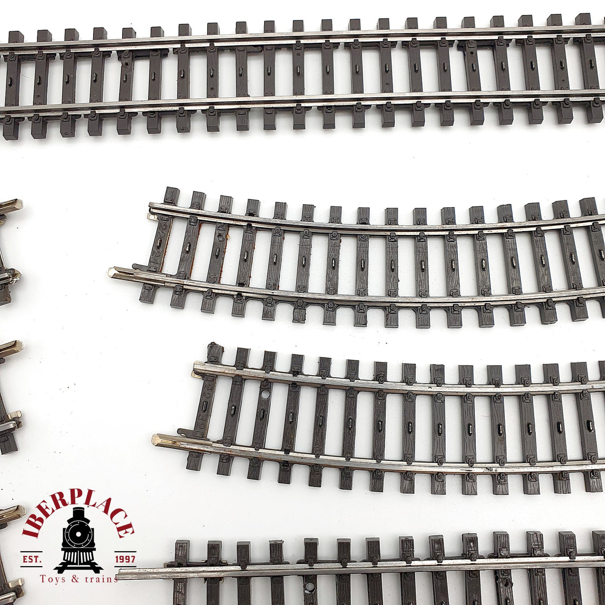 ♻️ Märklin Lote de vías rectas y curvas con defectos sistema M H0 escala 1:87