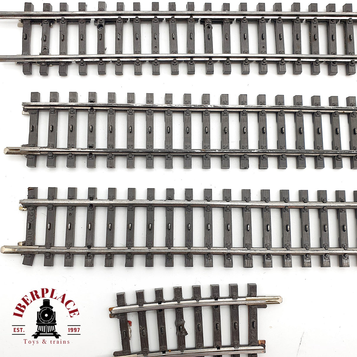 ♻️ Märklin Lote de vías rectas y curvas con defectos sistema M H0 escala 1:87