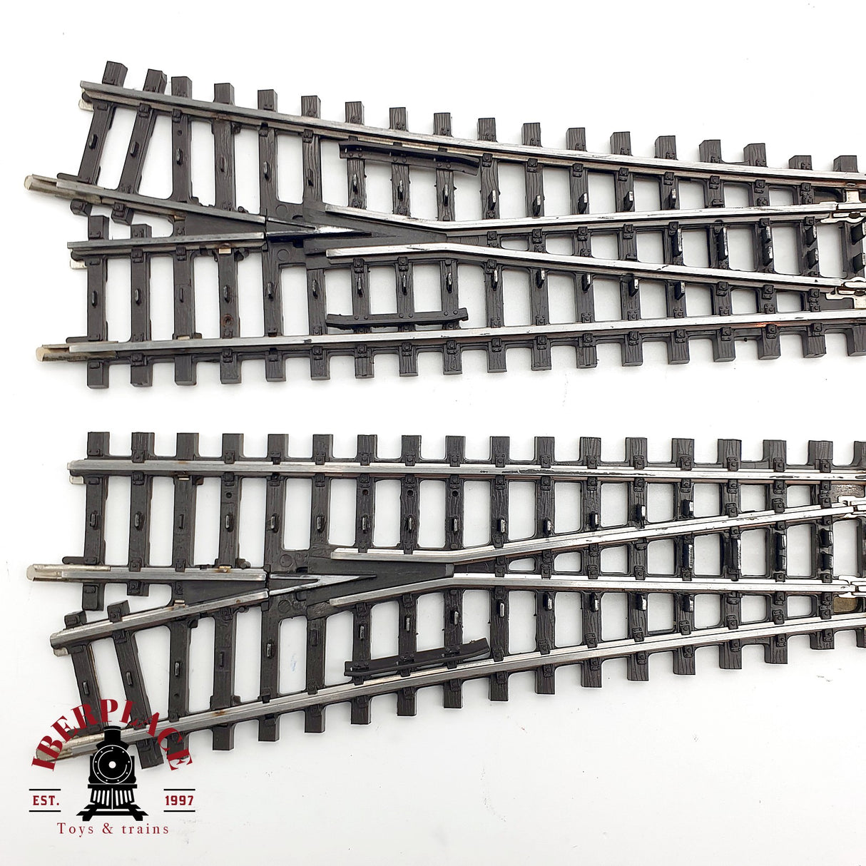 ♻️  2x Märklin desvio manual a la izquierda y a la derecha sistema K H0 escala 1:87