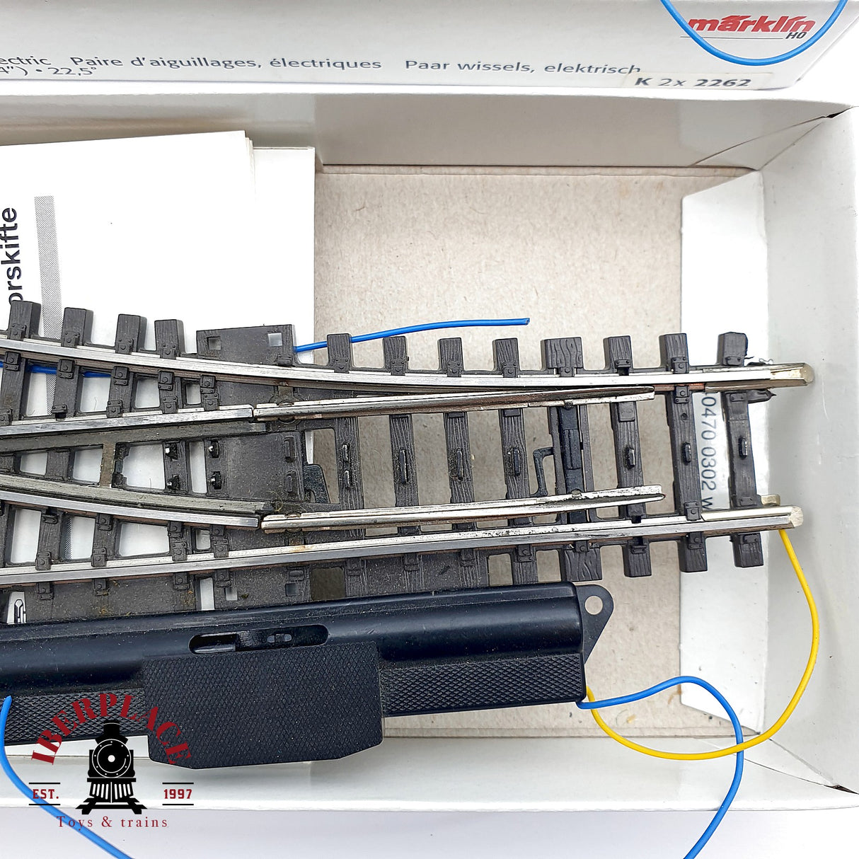 💡♻️ Märklin 2263 dos desvíos eléctricos a la derecha K H0 escala 1:87