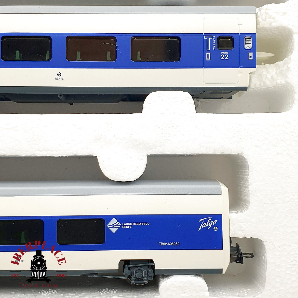 ♻️ DC Electrotren 3205K Coches complementarios Talgo largo recorrido RENFE H0 escala 1:87