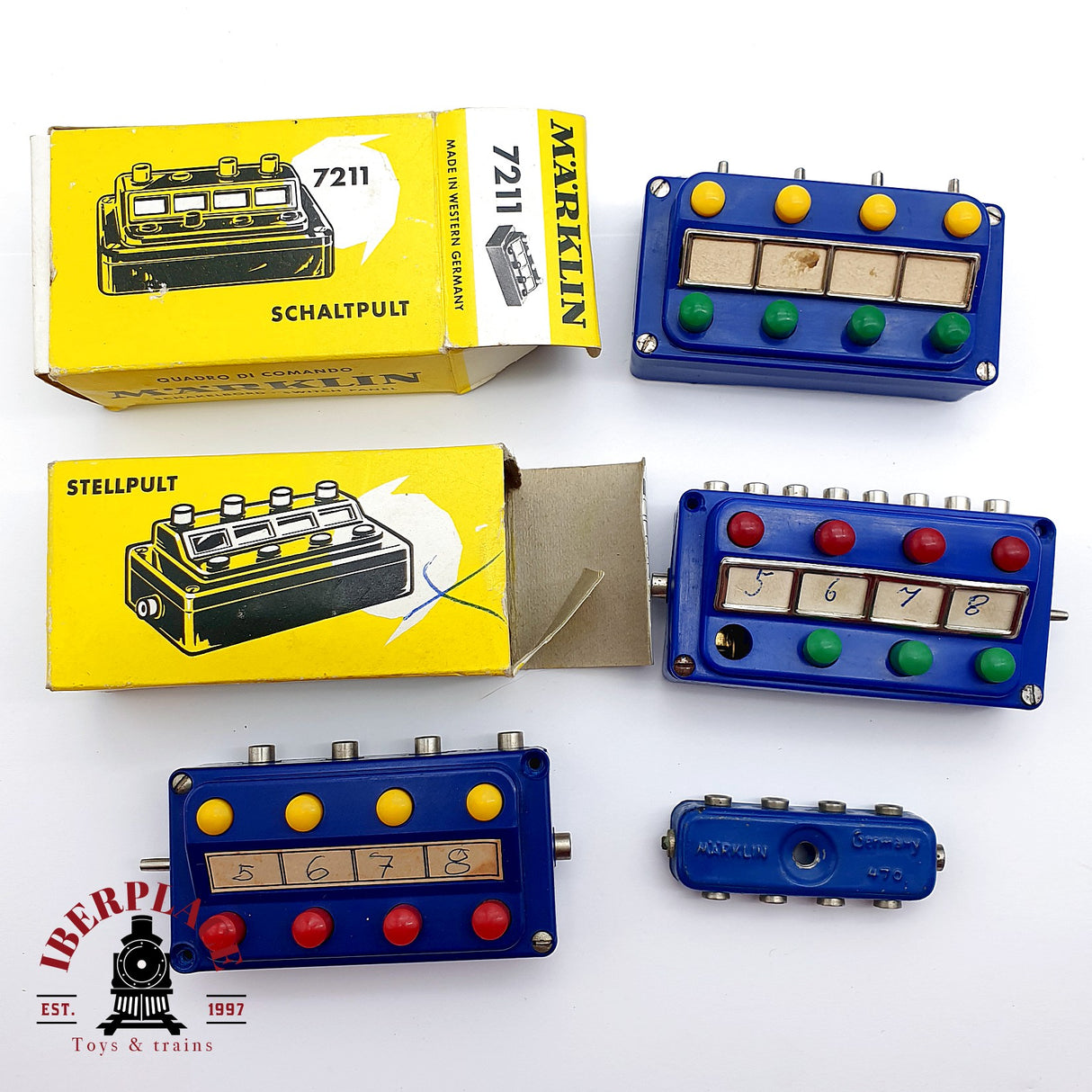 ♻️ 4x Märklin 7211 7072 Pupitres de mando, placa de distribución  H0 escala 1:87