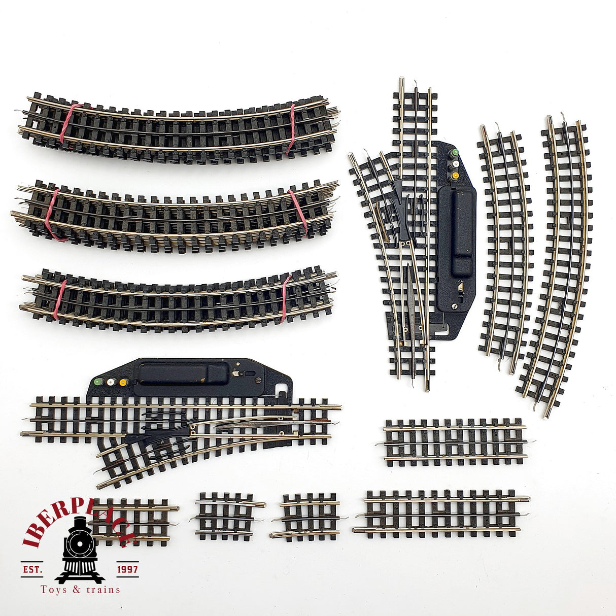 ♻️  22x Trix Express 3 carriles DC vias curvas rectas y desvios H0 escala 1:87