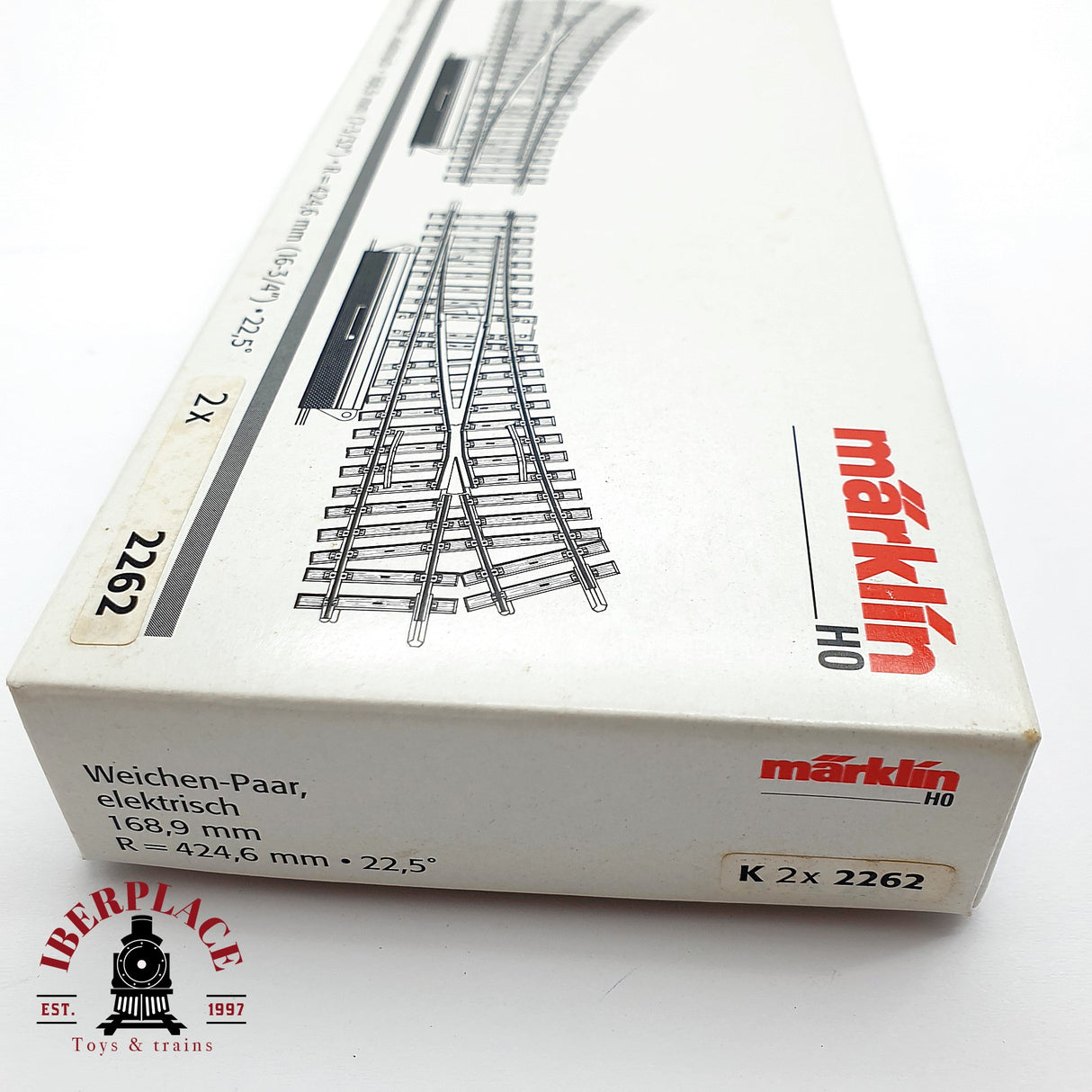 💡♻️ Märklin 2263 dos desvíos eléctricos a la derecha K H0 escala 1:87