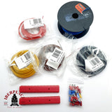 ♻️ Lote de cable azul negro rojo amarillo y placas de distribución H0 escala 1:87