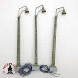 ♻️ 3x Märklin Farolas de celosía en metal H0 escala 1:87