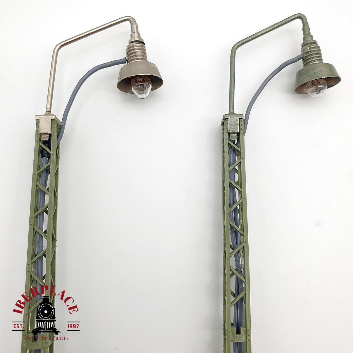 ♻️ 3x Märklin Farolas de celosía en metal H0 escala 1:87