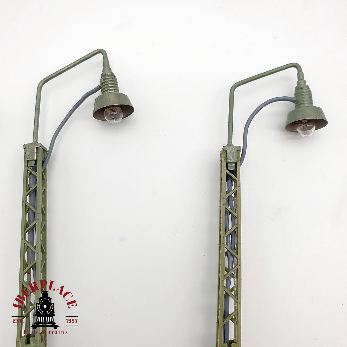 ♻️ 3x Märklin Farolas de celosía en metal H0 escala 1:87