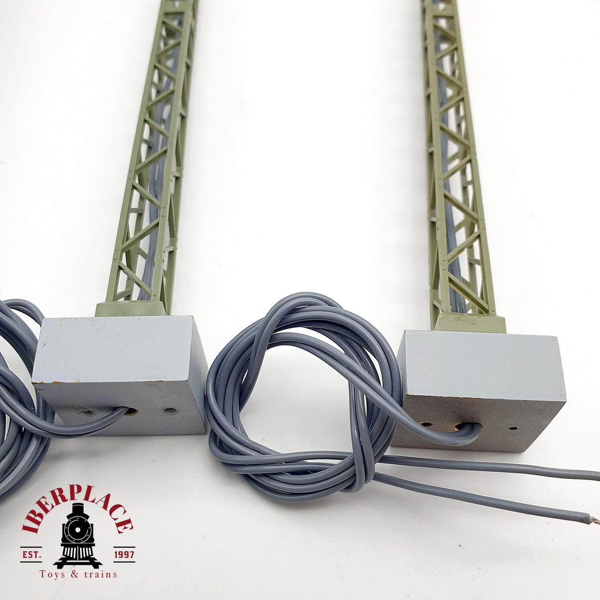 ♻️ 3x Märklin Farolas de celosía en metal H0 escala 1:87