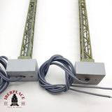 ♻️ 3x Märklin Farolas de celosía en metal H0 escala 1:87